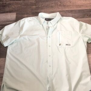Fintech Short-Sleeve Button-Down Shirt in Pale Mint
